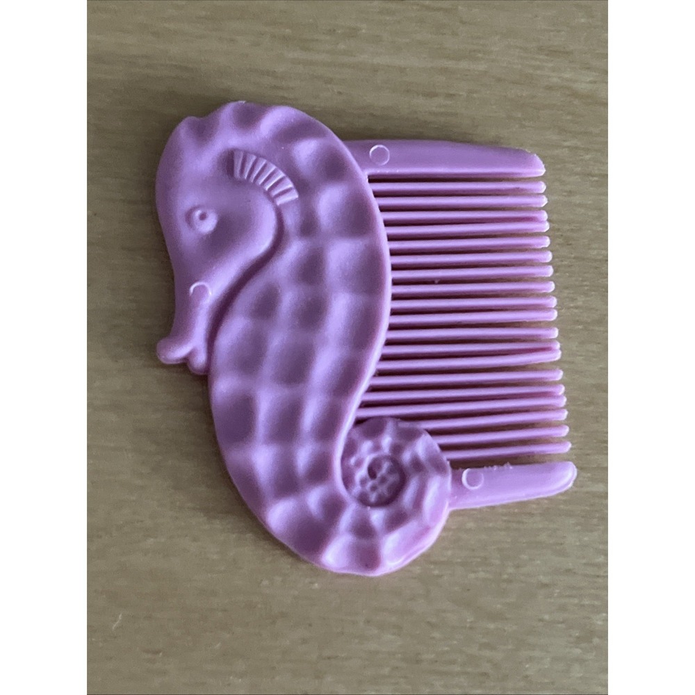 Vintage Sea Wees Comb Purple Pink Seahorse Kenner 1979 Tub Toy